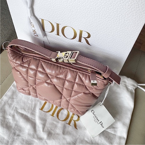 Dior Handbags - NEW CHRISTIAN DIOR Calfskin Macrocannage Diortravel Nomad Pink Bag Purse